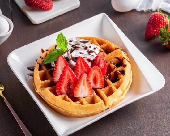 Order Choice One Fresh Fruit Topping Waffle food online from Shooting Star Cafe store, Oakland on bringmethat.com