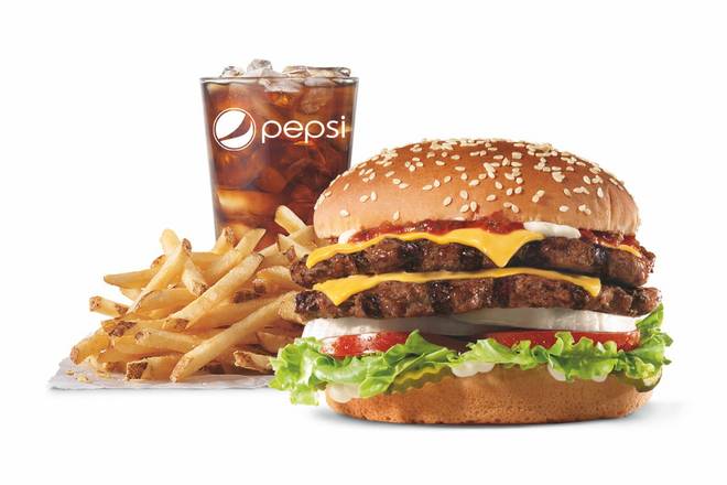 Order Super Star® with Cheese Combo food online from Hardee's store, Delmar on bringmethat.com