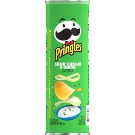 Order Pringles Sour Cream & Onion Potato Chips (5.5 oz) food online from 7-Eleven By Reef store, Marietta on bringmethat.com