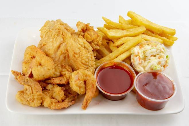 Order Chicken Breast (1 pc) and Shrimp (8 pcs) food online from Jj Fish & Chicken store, Bellwood on bringmethat.com