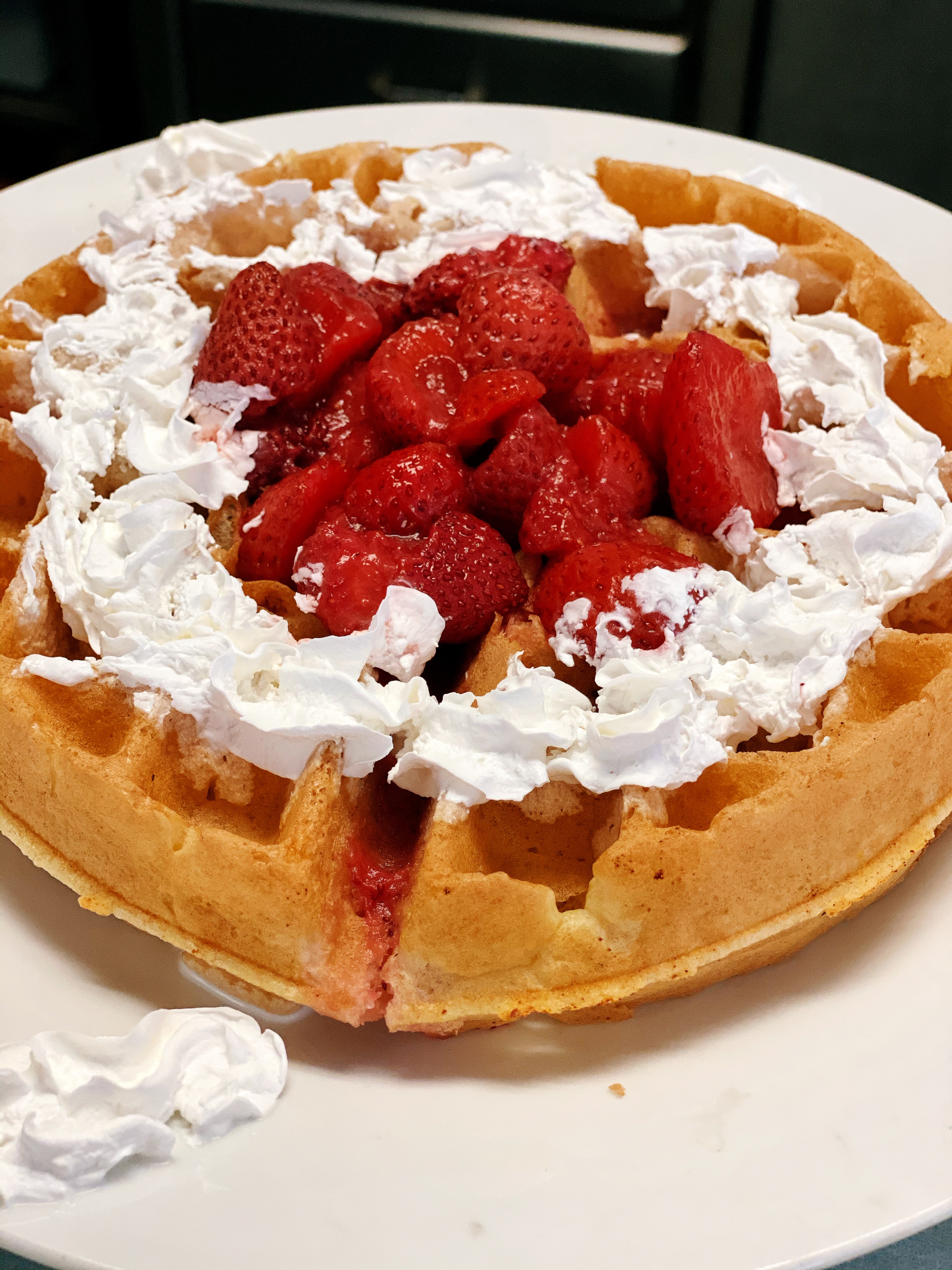 Order 1 Waffle with Topping food online from Gold Star Restaurant store, Roswell on bringmethat.com