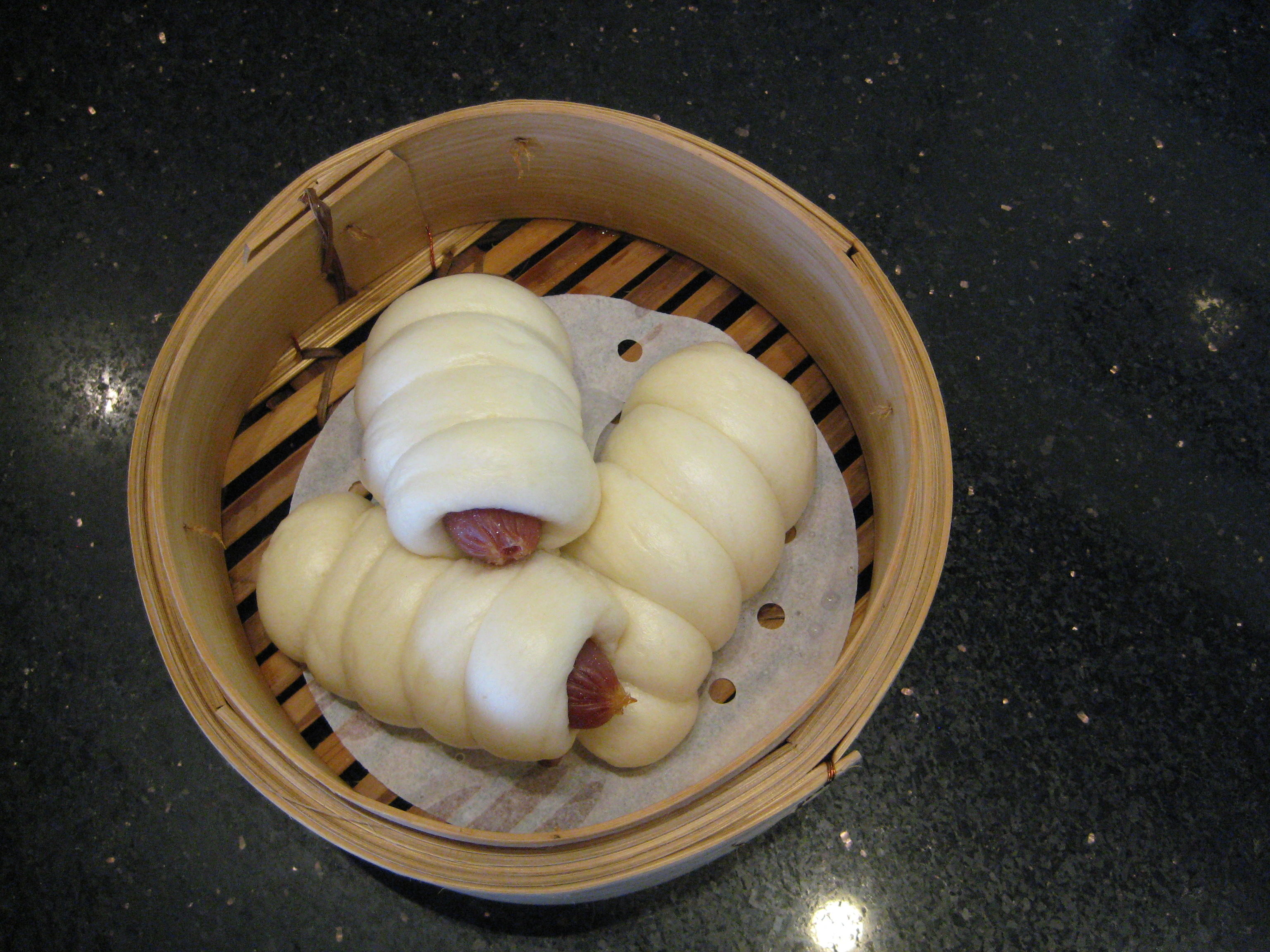Order Chinese Sausage Buns 家鄕臘腸卷 food online from Street Food Cafe store, San Mateo on bringmethat.com
