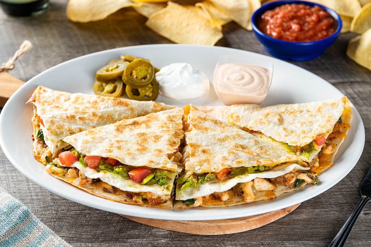 Order Double Stacked Club Quesadilla food online from On The Border Mexican Grill store, Princeton on bringmethat.com
