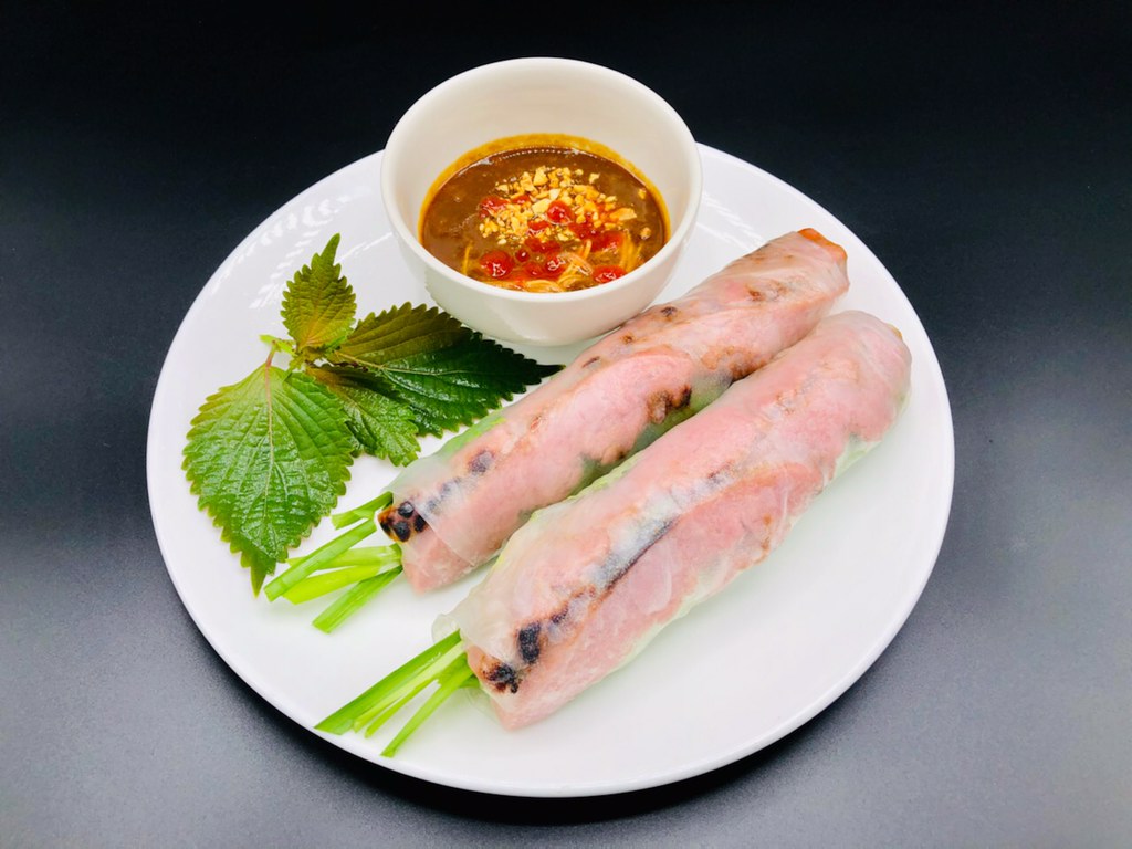 Order Nem Nuong Cuon (BBQ pork rolls) food online from Pho Saigon store, Fontana on bringmethat.com