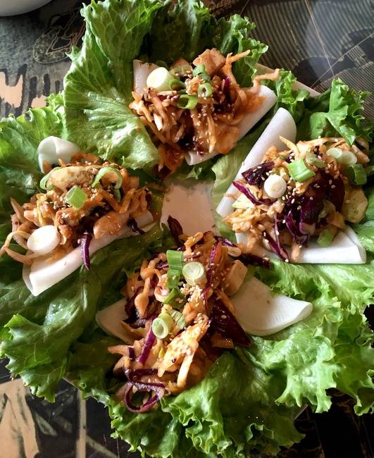 Order LETTUCE WRAPS food online from Bbbop Seoul Kitchen store, Dallas on bringmethat.com