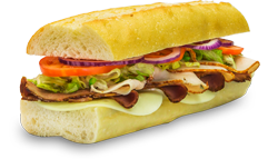 Order 18. Roast Beef, Turkey and Provolone Cheese Sandwich food online from Port of Subs store, Las Vegas on bringmethat.com