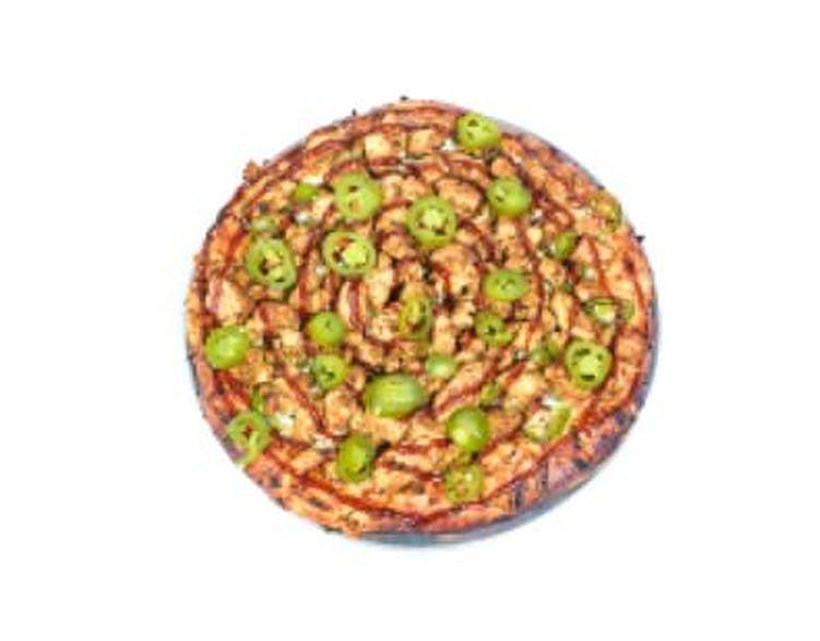 Order Desi BBQ Grilled Chicken Pizza - Small 10'' food online from Curry Pizza Company store, Fresno on bringmethat.com