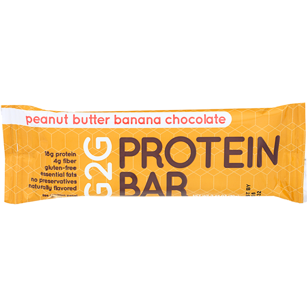 Order G2G Protein Bar Peanut Butter Banana Chocolate food online from Modern Market store, Scottsdale on bringmethat.com