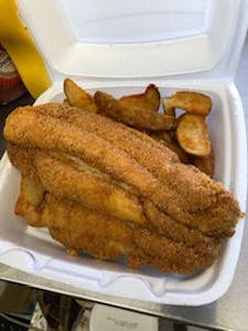 Order Fish Dinner food online from Johnny T Fish & Wings store, Little Rock on bringmethat.com