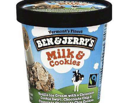 Order Ben & Jerry's Pint - Milk & Cookies food online from Ice Cream & More Anaheim store, Anaheim on bringmethat.com