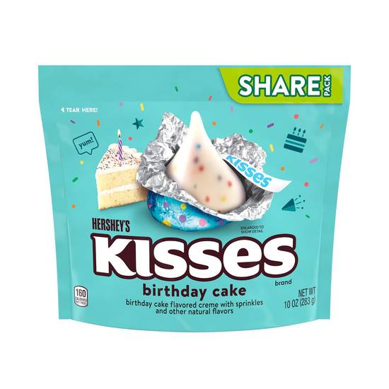 Order HERSHEY'S KISSES Birthday Cake Flavored Creme with Sprinkles Candy, 10 OZ food online from Cvs store, GREEN BAY on bringmethat.com
