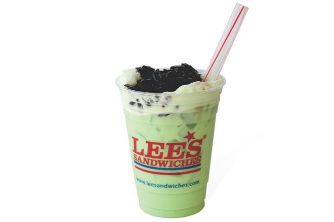Order Iced Mint Milk w/Grass Jelly [L] food online from Lee'S Sandwiches store, Chandler on bringmethat.com