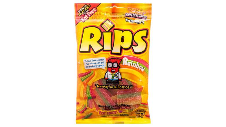 Order Rips Rainbow Bite-Size Sour Licorice Candy food online from Route 7 Food Mart store, Norwalk on bringmethat.com