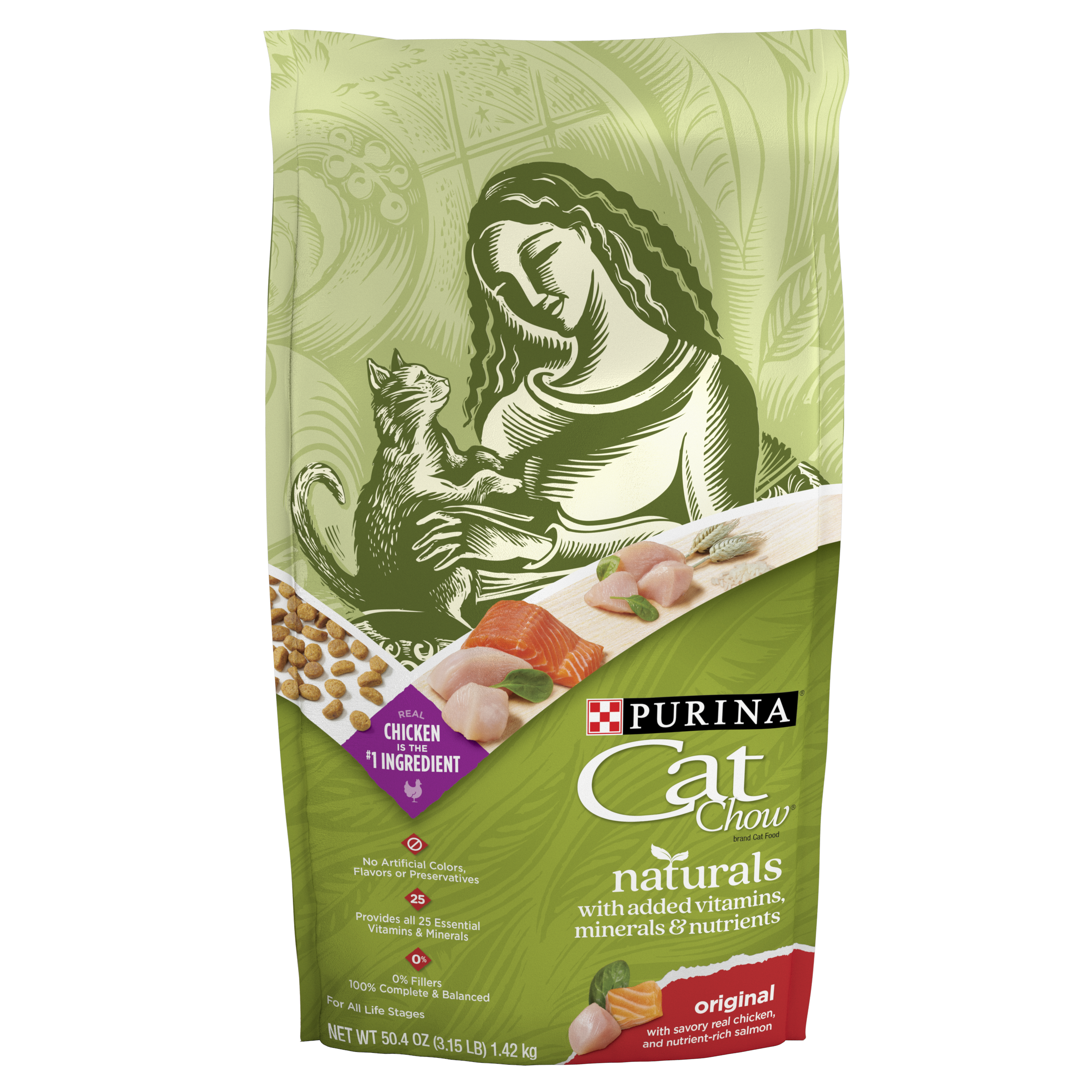 Order Purina Cat Chow Naturals with Added Vitamins, Minerals and Nutrients Dry Cat Food Bag - Naturals Original, 3.15 lb food online from Rite Aid store, Antelope on bringmethat.com