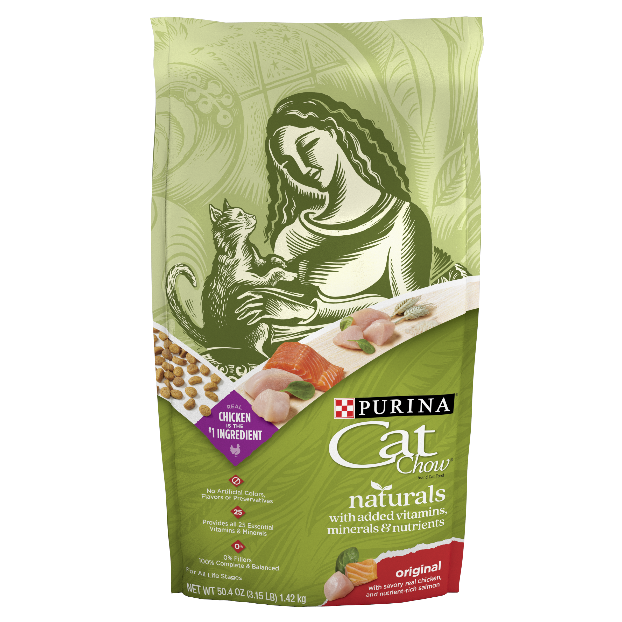 Order Purina Cat Chow Naturals with Added Vitamins, Minerals and Nutrients Dry Cat Food Bag - Naturals Original, 3.15 lb food online from Rite Aid store, ELMIRA on bringmethat.com