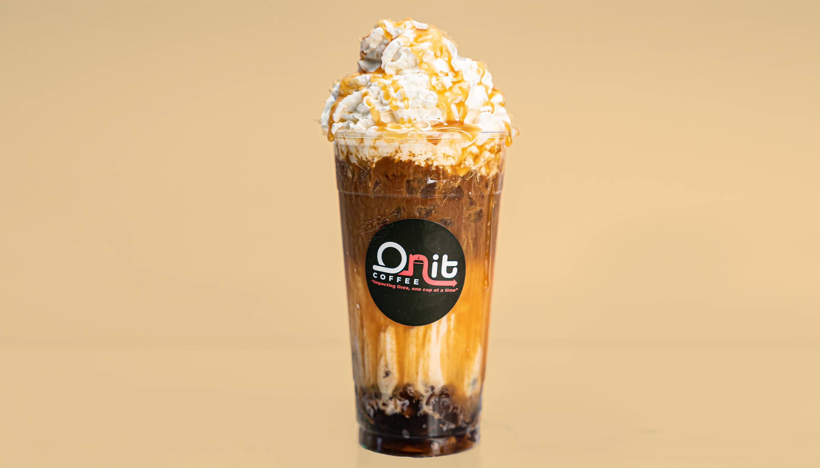 Order Layered Caramel Macchiato food online from Onit Coffee store, Elk Grove on bringmethat.com