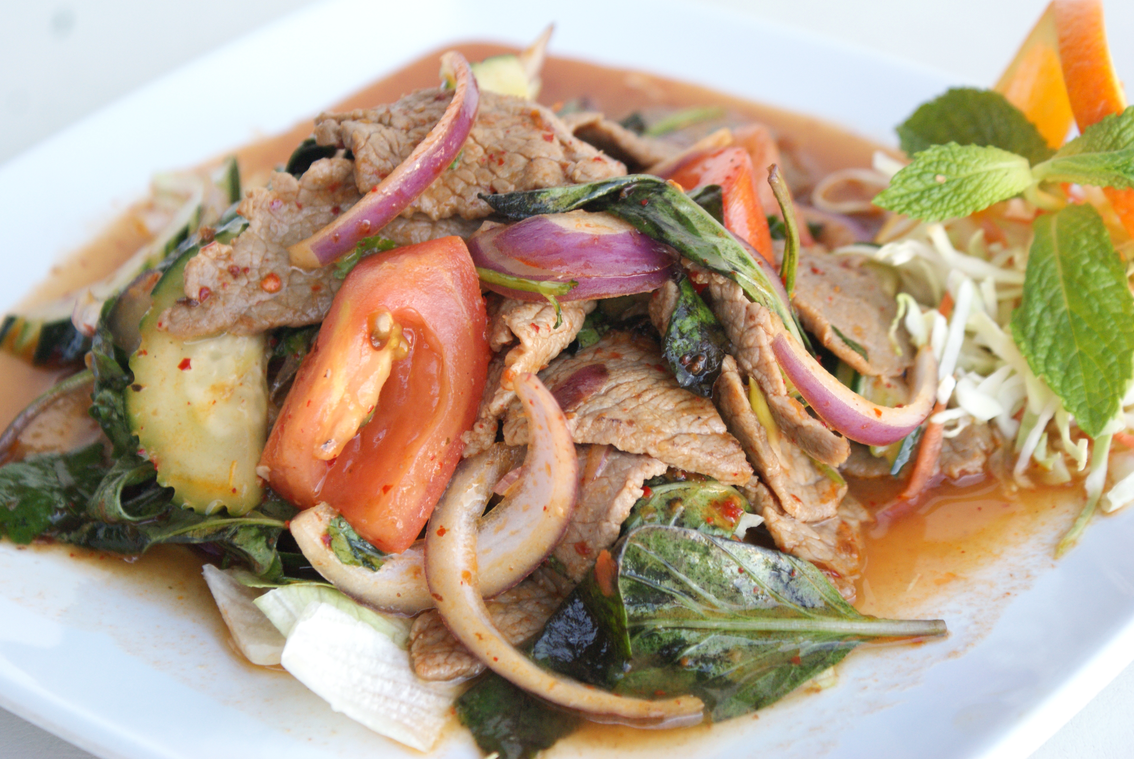Order S2. Yum Nua Salad food online from Chon Thai Food store, Chandler on bringmethat.com