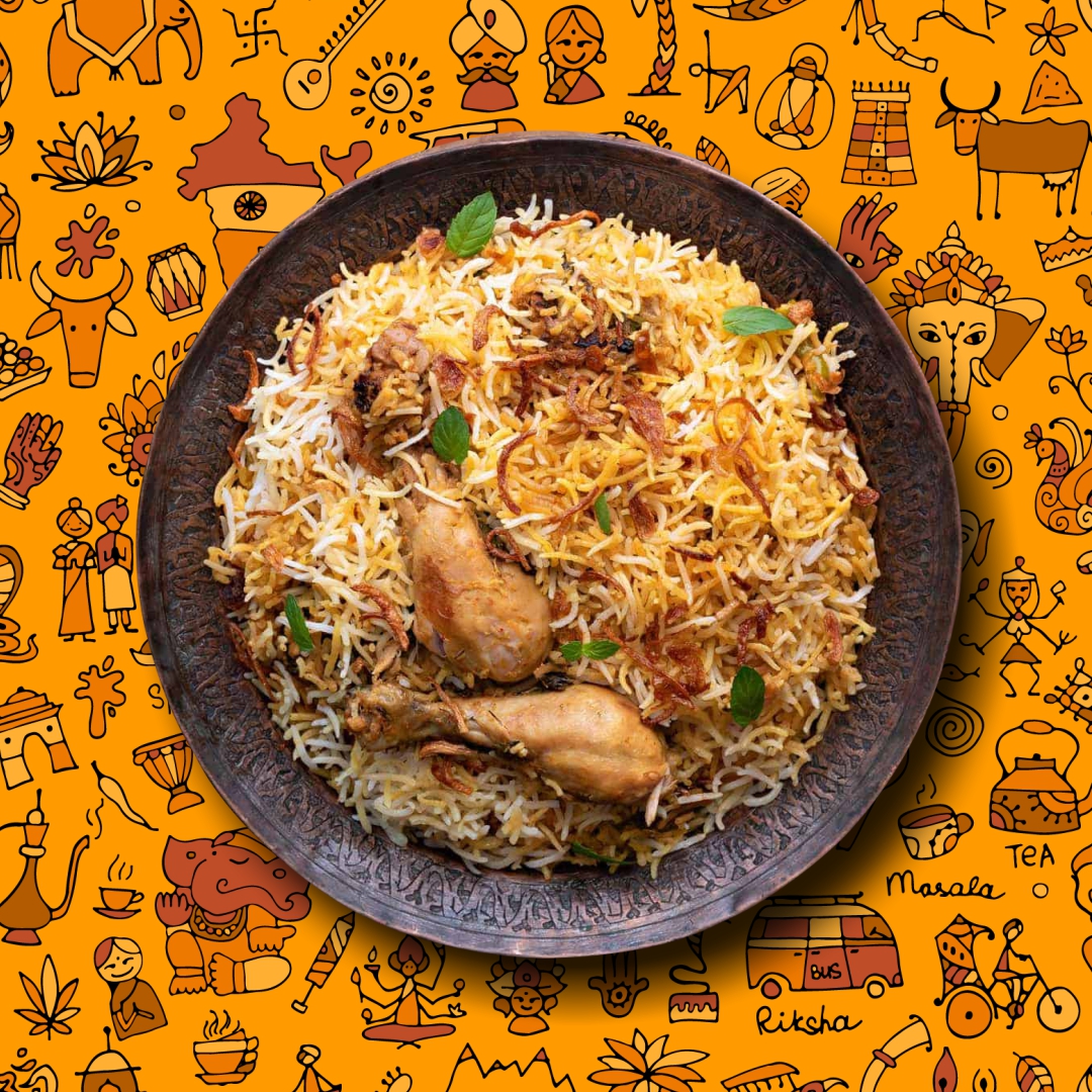 Order Peshawari Chicken Biryani food online from Gunpowder Cafe store, Cambridge on bringmethat.com