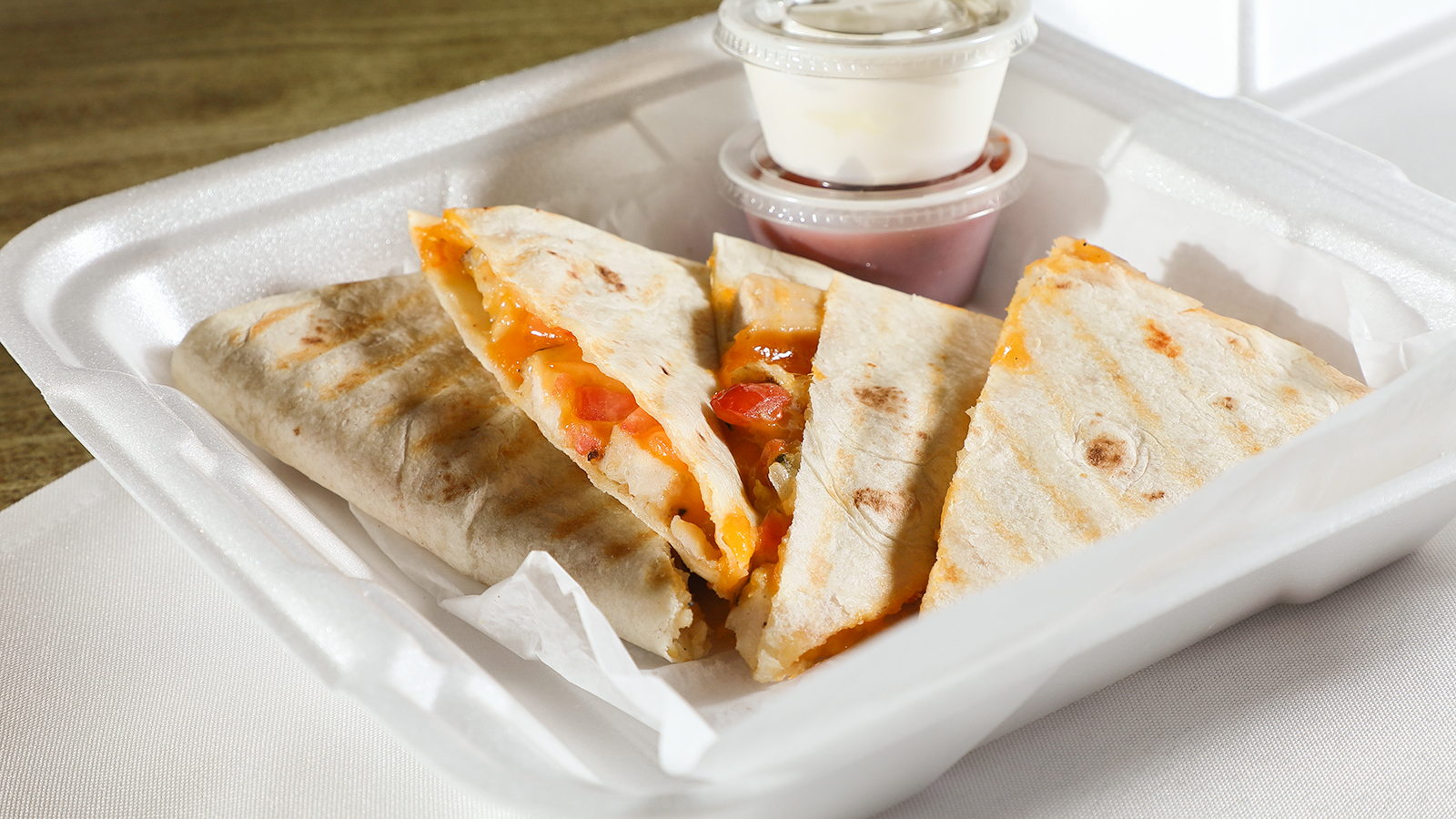 Order Chicken Quesadilla food online from Java House Cafe store, South Lyon on bringmethat.com