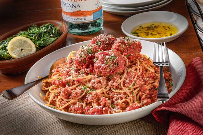 Order Spaghetti & Meatballs food online from Bertucci's store, West Peabody on bringmethat.com