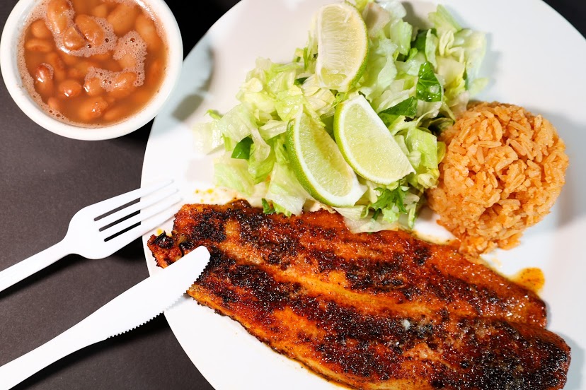 Order Red Snapper Plate food online from Surfin Chicken Grill store, San Clemente on bringmethat.com