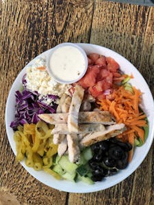 Order Greek Salad with Chicken food online from Boston kebab house store, Boston on bringmethat.com