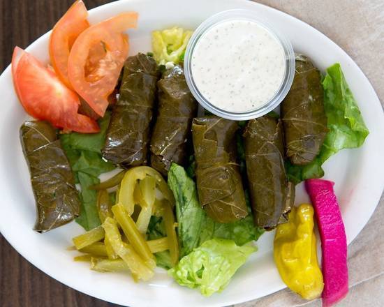 Order Stuffed Grape Leaves (6 Pieces) food online from Green Corner Restaurant store, Chandler on bringmethat.com