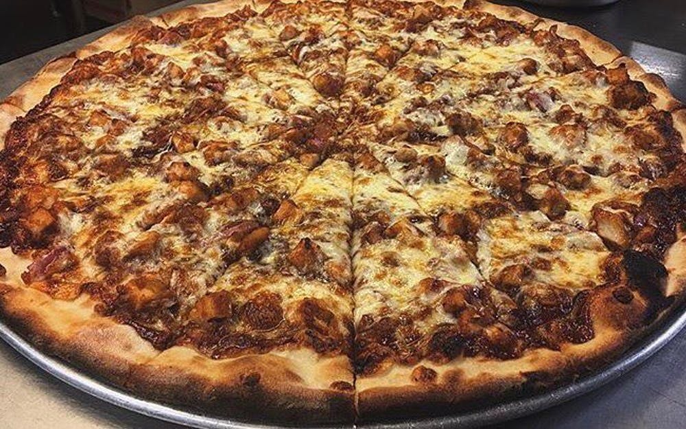Order 25. B.B.Q. Chicken Pizza - Small 12" (8 Slices) food online from Hometown Pizza store, Litchfield on bringmethat.com