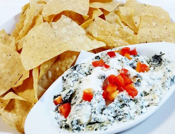 Order Spinach & Artichoke Dip food online from Dilworth Neighborhood Grille store, Charlotte on bringmethat.com