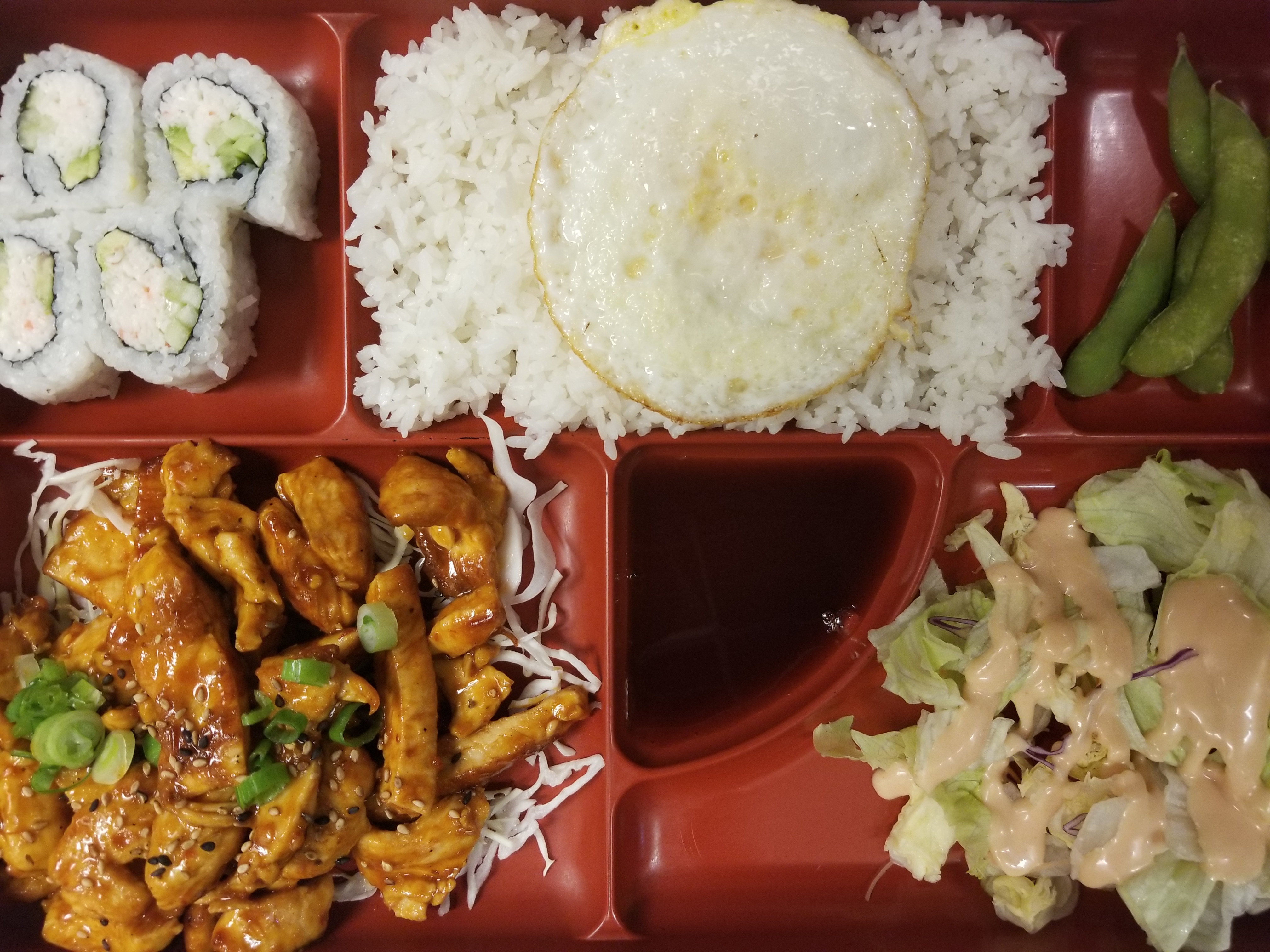 Order Spicy Chicken Teriyaki Bento food online from JS Sushi store, Carrollton on bringmethat.com