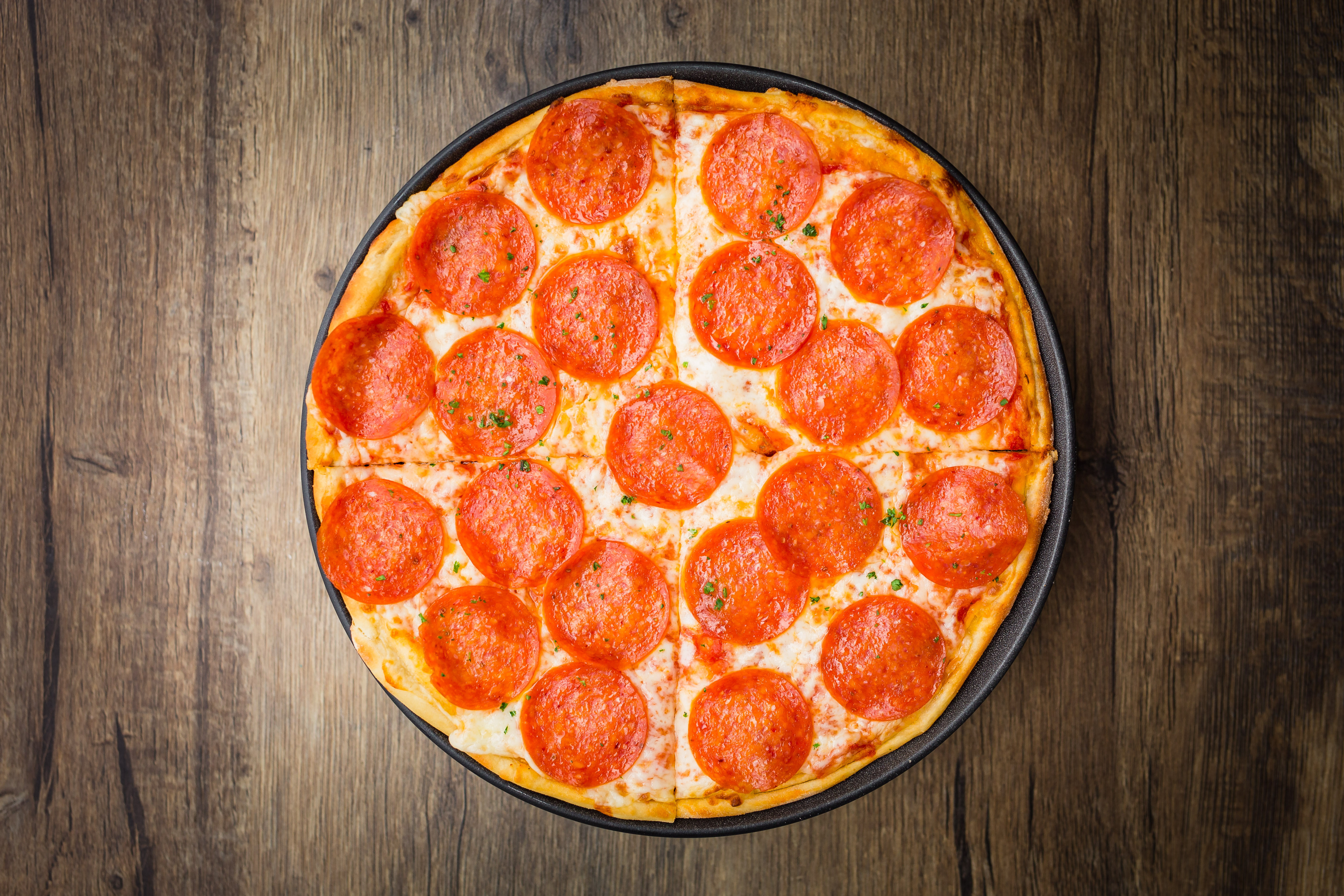 Order 10" Pepperoni Pizza food online from Crave Pizza store, Anaheim on bringmethat.com