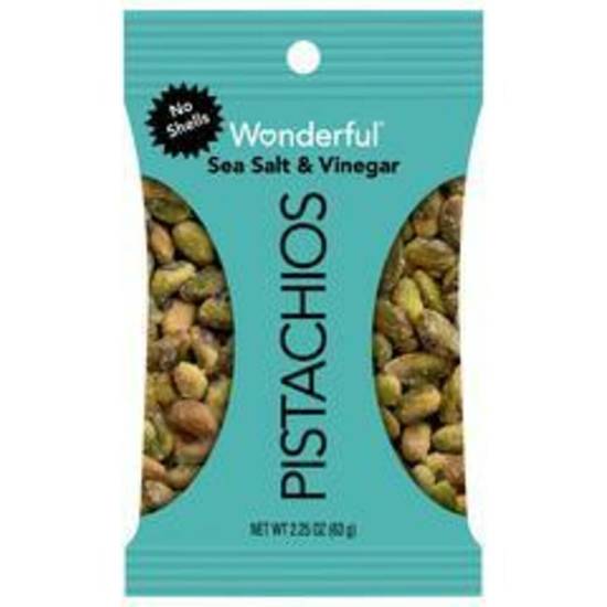 Order Wonderful Pistachios - No Shells Sea Salt & Vinegar food online from IV Deli Mart store, Goleta on bringmethat.com