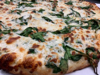 Order 10" Spinach White Pie food online from Los Angeles New York Pizza store, Los Angeles on bringmethat.com