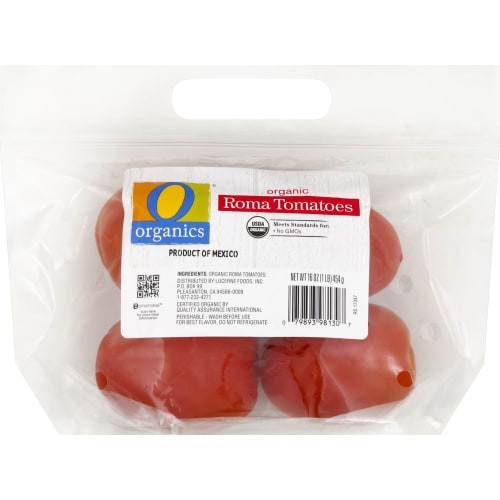 Order O Organics · Roma Tomatoes (16 oz) food online from Safeway store, Corte Madera on bringmethat.com