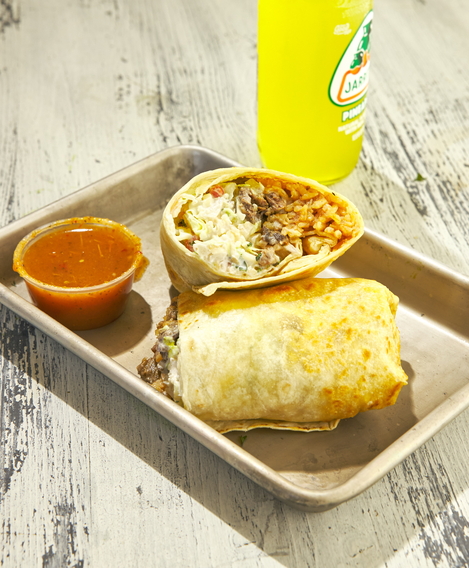 Order Ground Beef Burrito food online from Paco Taqueria store, Indianapolis on bringmethat.com