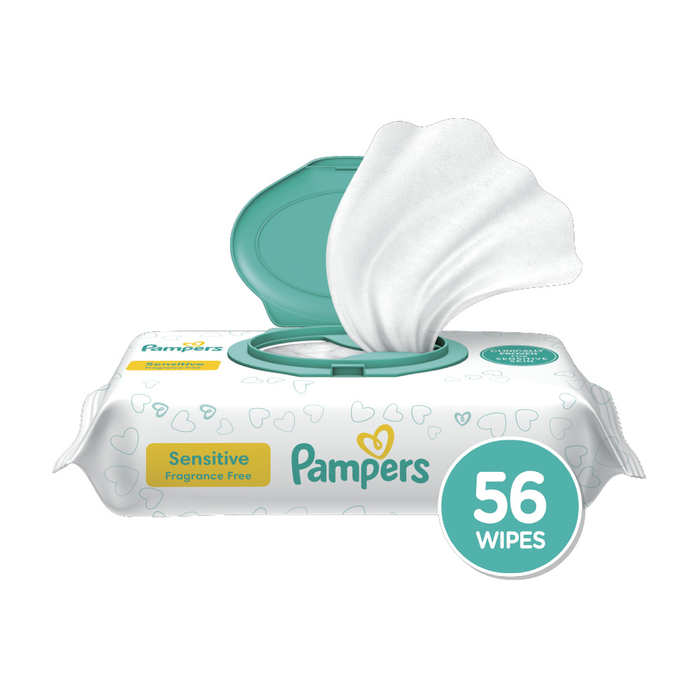 Order Pampers Baby Wipes Sensitive - Perfume Free, 56 ct food online from Rite Aid store, CORNING on bringmethat.com