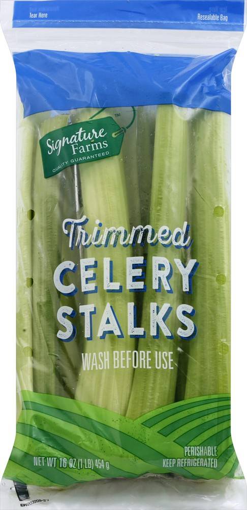 Order Signature Farms · Trimmed Celery Stalks (1 lb) food online from Safeway store, Dixon on bringmethat.com