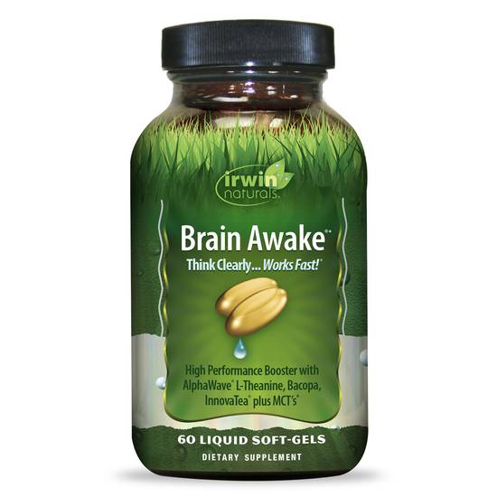 Order Irwin Naturals Dietary Supplement Softgels Brain Awake (60 ct) food online from Rite Aid store, Palm Desert on bringmethat.com