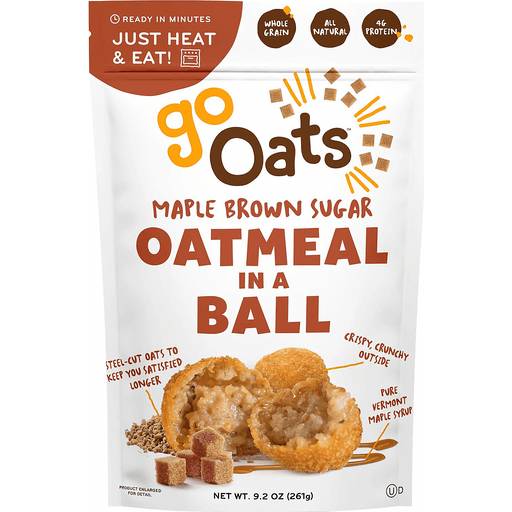 Order Go Oats Maple Brown Sugar Oatmeal In A Ball (9.2 OZ) 140104 food online from BevMo! store, Milpitas on bringmethat.com