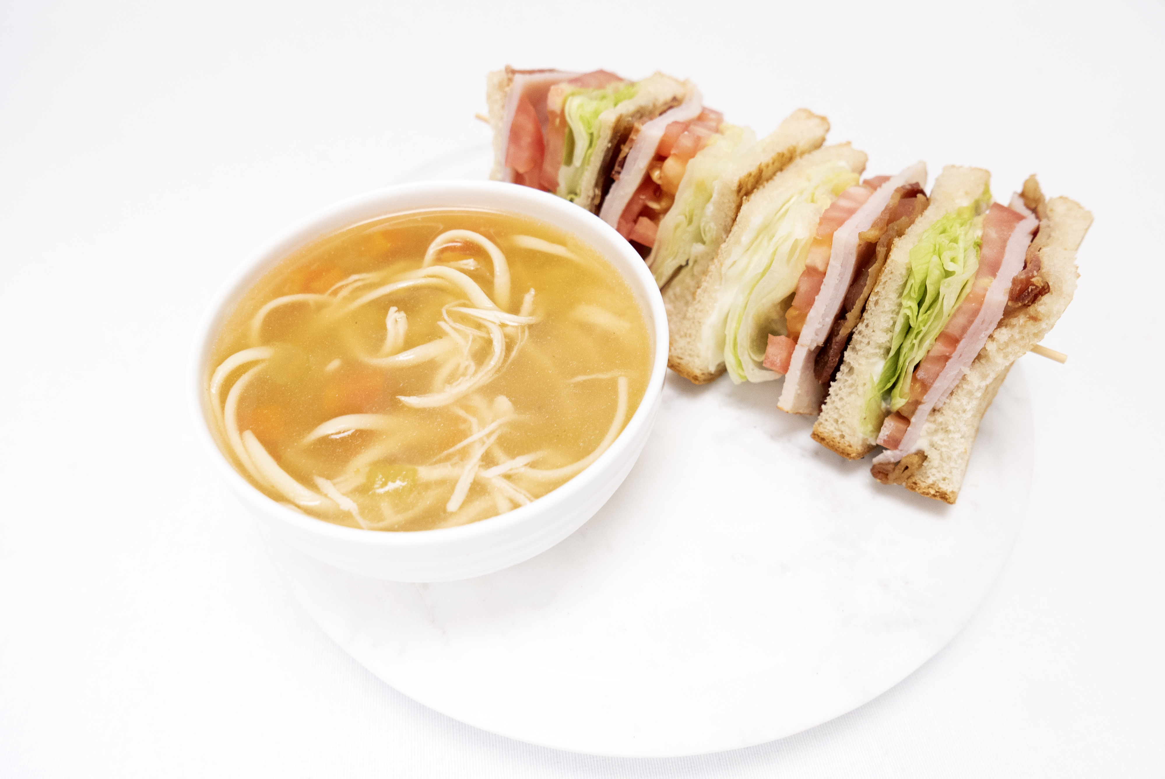 Order Soulful Chicken Noodle Soup and 1/2 Sandwich food online from Soup Du Jour store, Beverly Hills on bringmethat.com