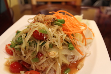 Order Som Tum Thai (Dried Shrimp Papaya Salad) food online from Chai Thai Noodles store, Hayward on bringmethat.com