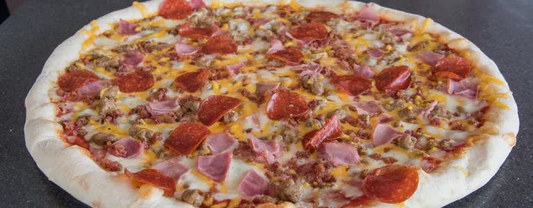 Order Meat Lover's Pizza - 14'' food online from Luca Pizza Di Roma store, Cincinnati on bringmethat.com