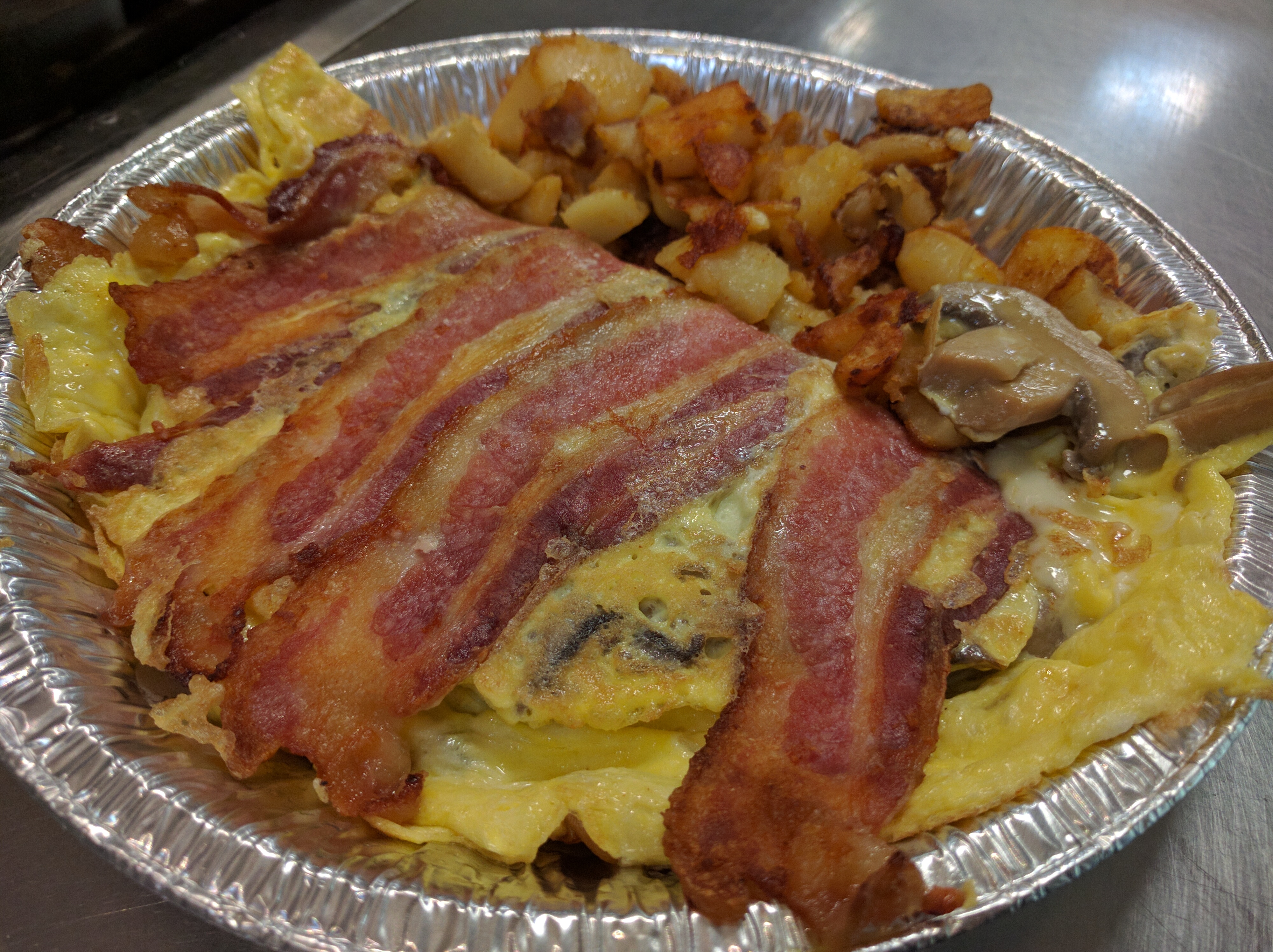 Order Bacon Omelette Breakfast food online from Brothers Breakfast store, Peabody on bringmethat.com