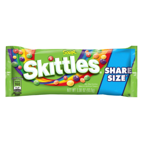 Order Skittles Sour King Size 3.3oz food online from 7-Eleven store, Las Vegas on bringmethat.com