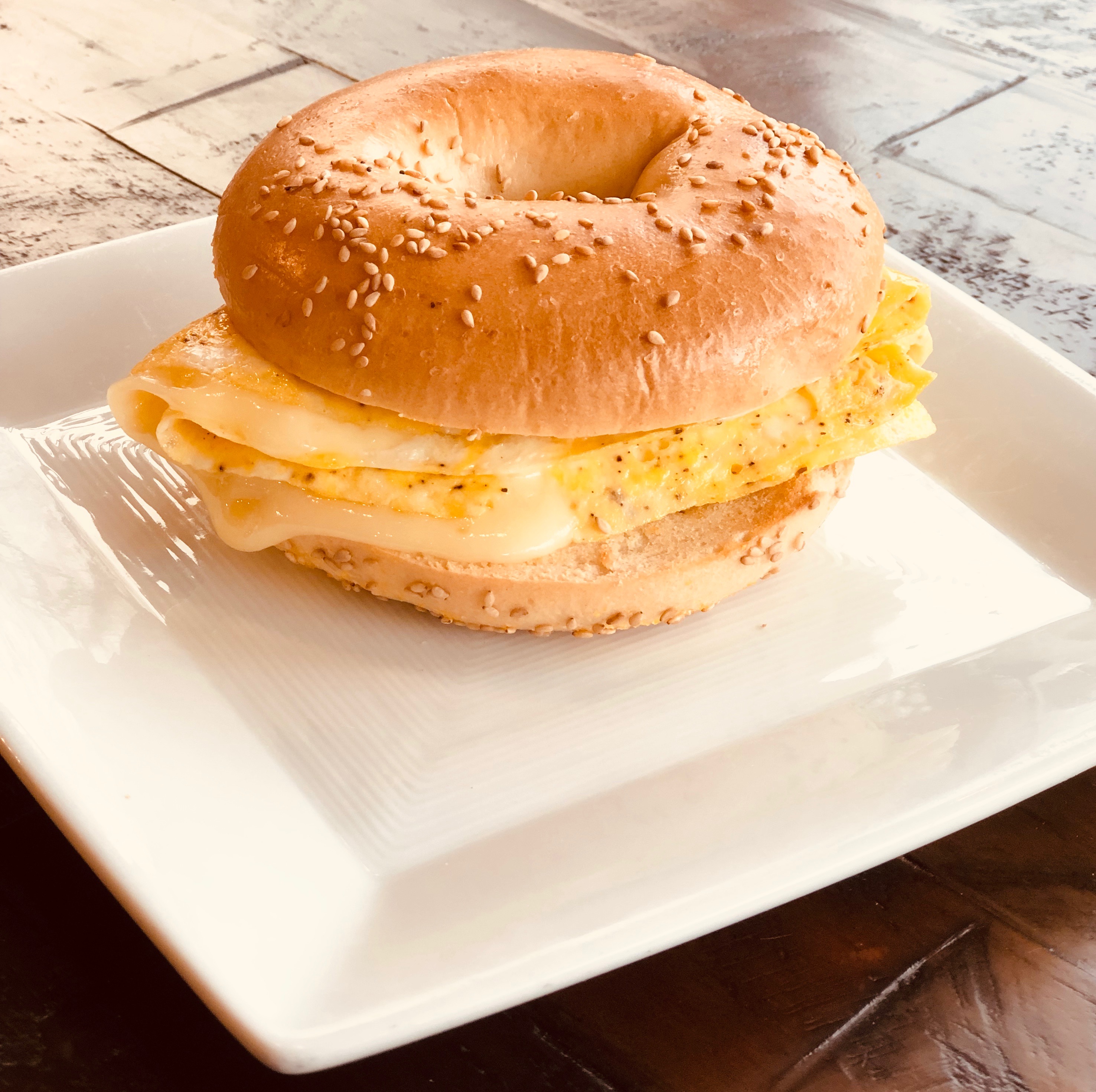 Order Bagel, Egg and Cheese food online from Soho Tea and Coffee store, Washington DC on bringmethat.com