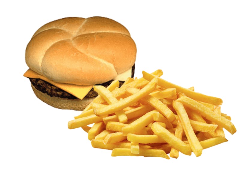 Order Cheese Burger w/ French Fries - Daily Specials food online from G & G Pizza store, Chester on bringmethat.com