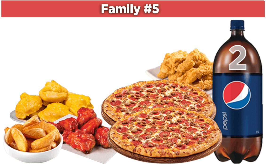 Order Family Meal Deal #5 - Special food online from Queen Pizza & Krispy Krunchy Chicken store, Bakersfield on bringmethat.com
