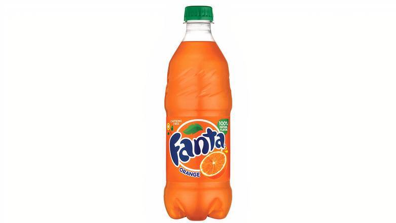 Order Fanta Caffeine-Free Orange Soda Pop, 20 Fl Oz Bottle food online from Mac On 4th store, Alton on bringmethat.com