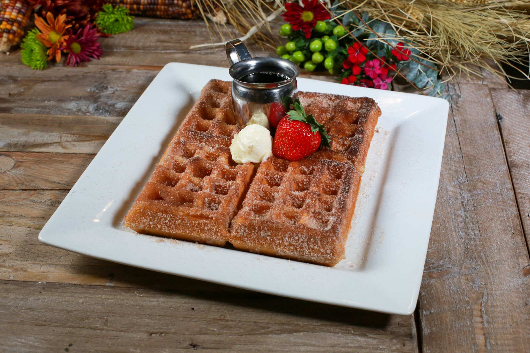 Order Churro Waffle food online from Hash House a Go Go store, Las Vegas on bringmethat.com