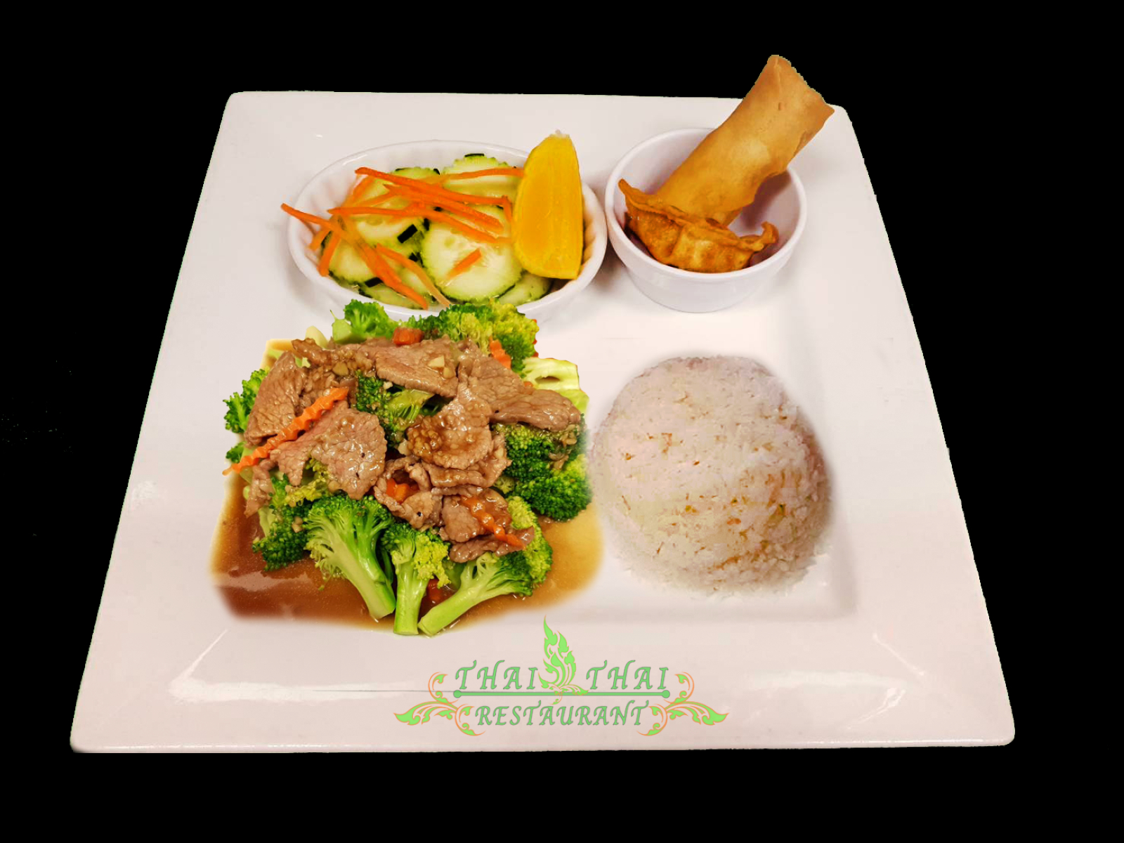 Order L5. Broccoli Beef food online from Thai Thai Restaurant store, Fallbrook on bringmethat.com